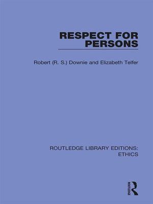 cover image of Respect for Persons